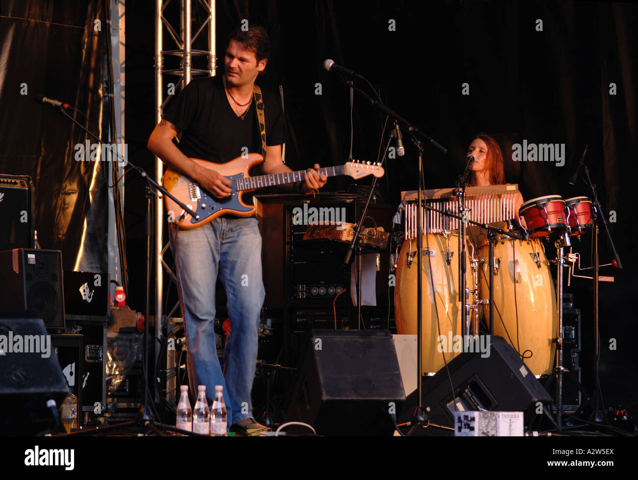 Rock Band Tamuera jouer au Montreux Jazz Festival 2006 Banque D'Images