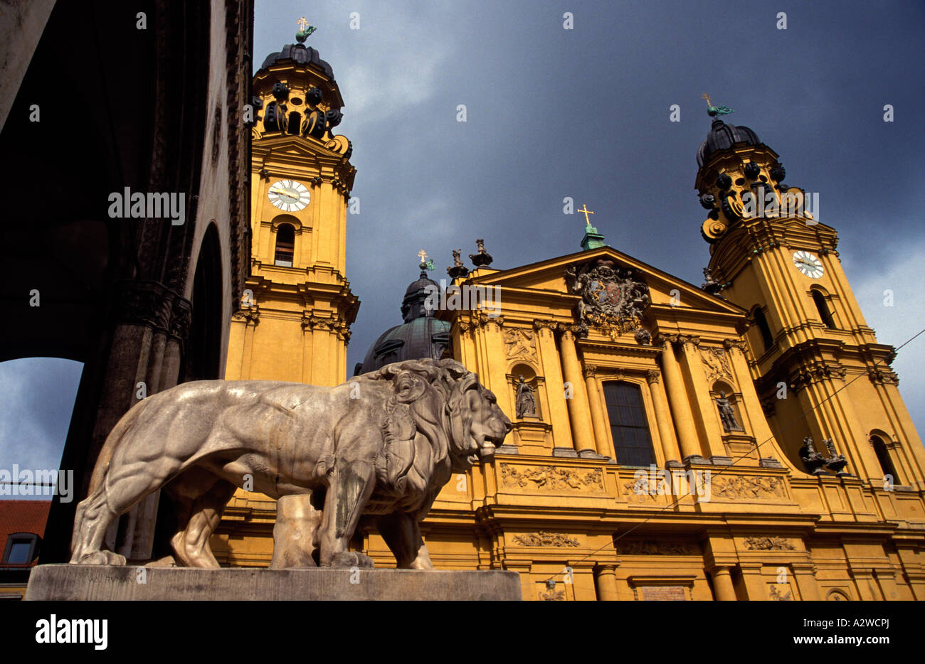 Allemagne Bavière Munich la Theatinerkirche Kajetan St Banque D'Images