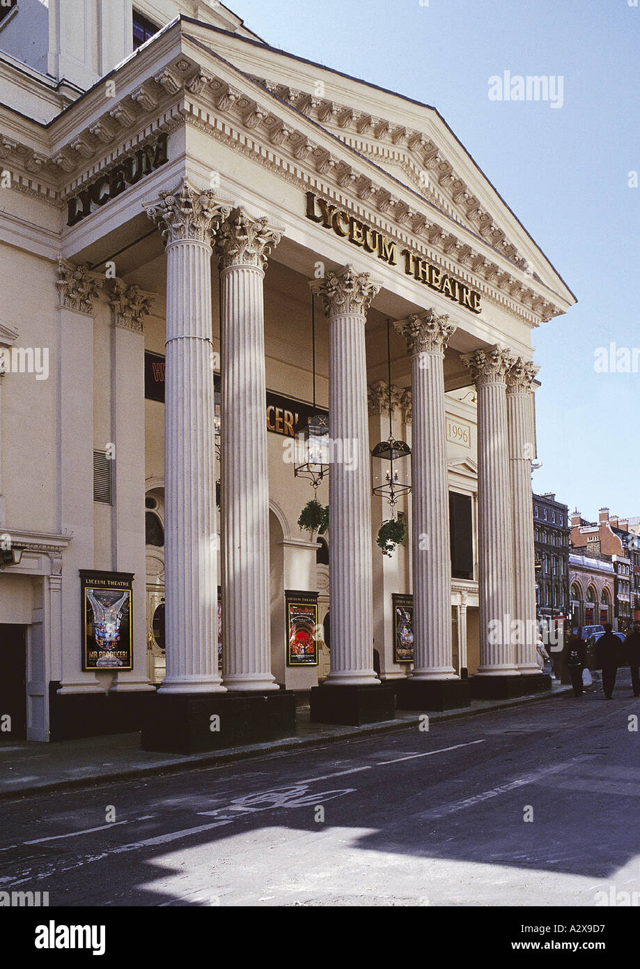 La façade de la rue Wellington Strand Lyceum Theatre, Londres UK Banque D'Images