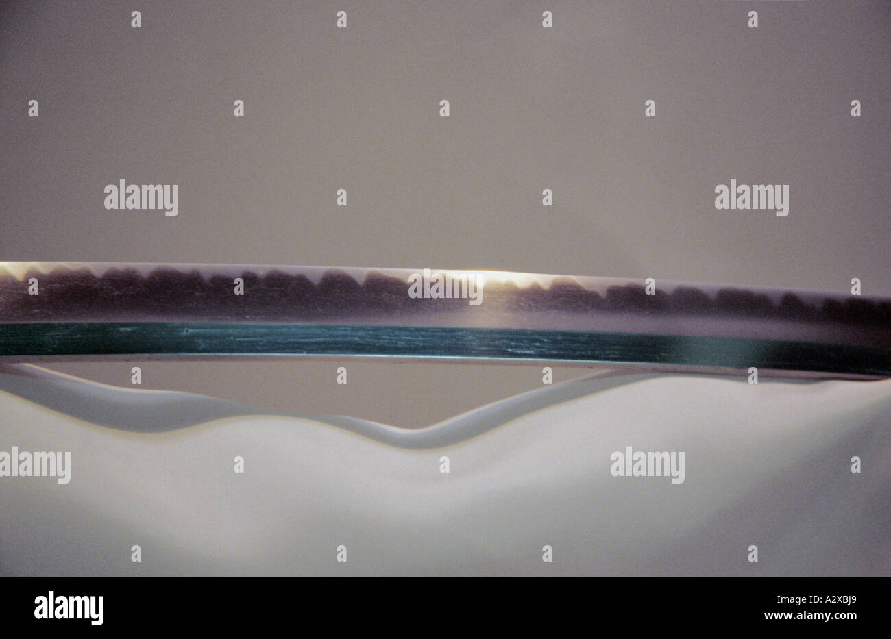 Japon Tokyo Ueno Park Musée National de Tokyo Katana sword par Kanemoto C16 Détails de modèle de pointe Banque D'Images