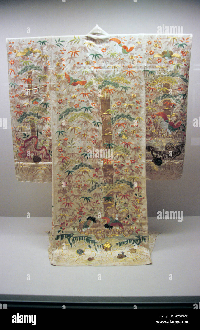 Japon Tokyo Ueno Park Musée National de Tokyo Uchikake kimono décorative période EDO C19 Banque D'Images