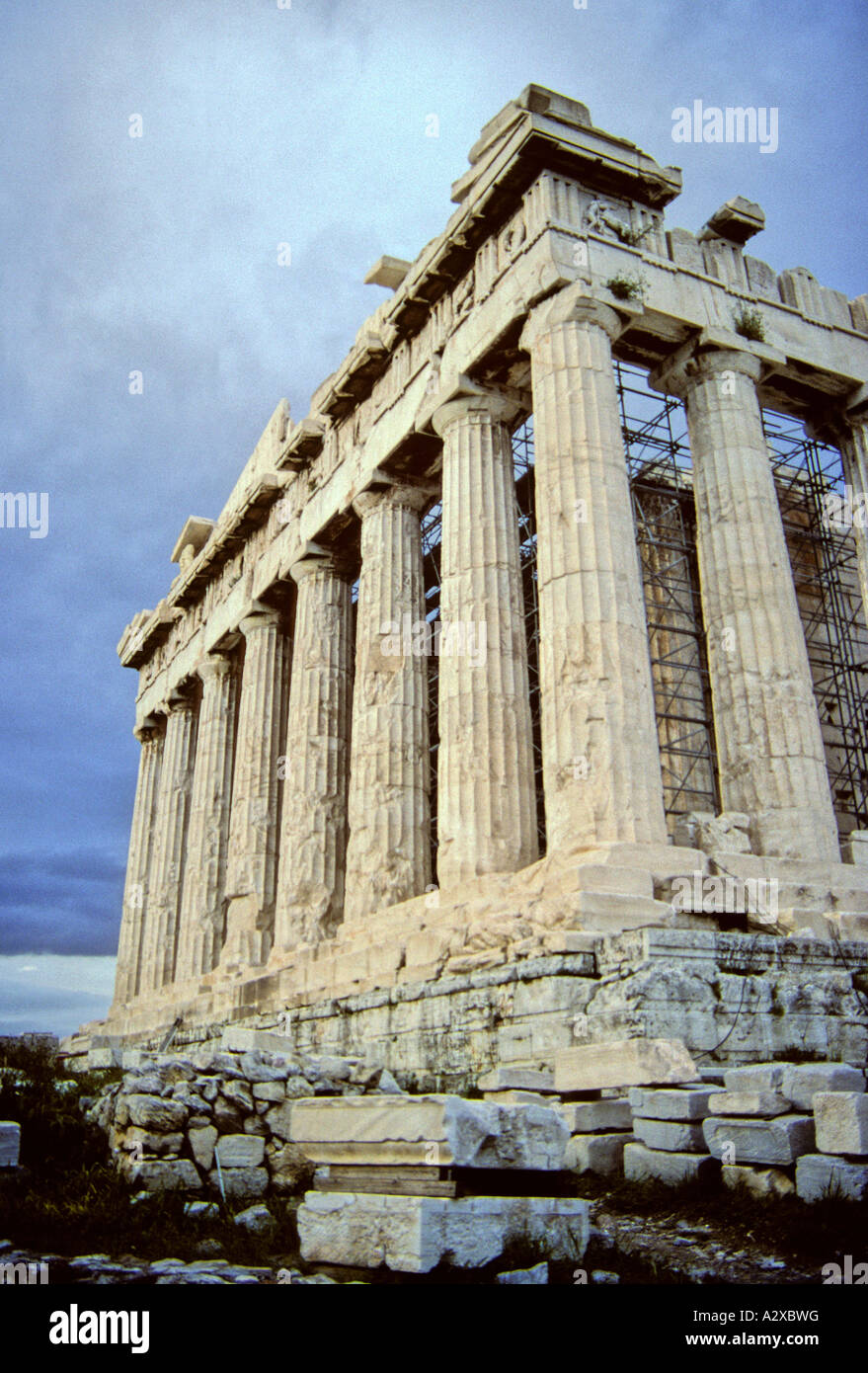 Le Parthénon de l'Acropole, Athènes, Grèce. Banque D'Images