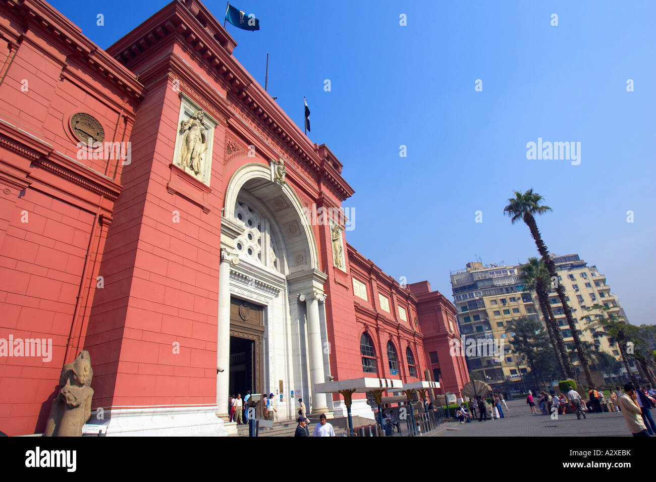 Vue extérieure du Musée égyptien du Caire Banque D'Images