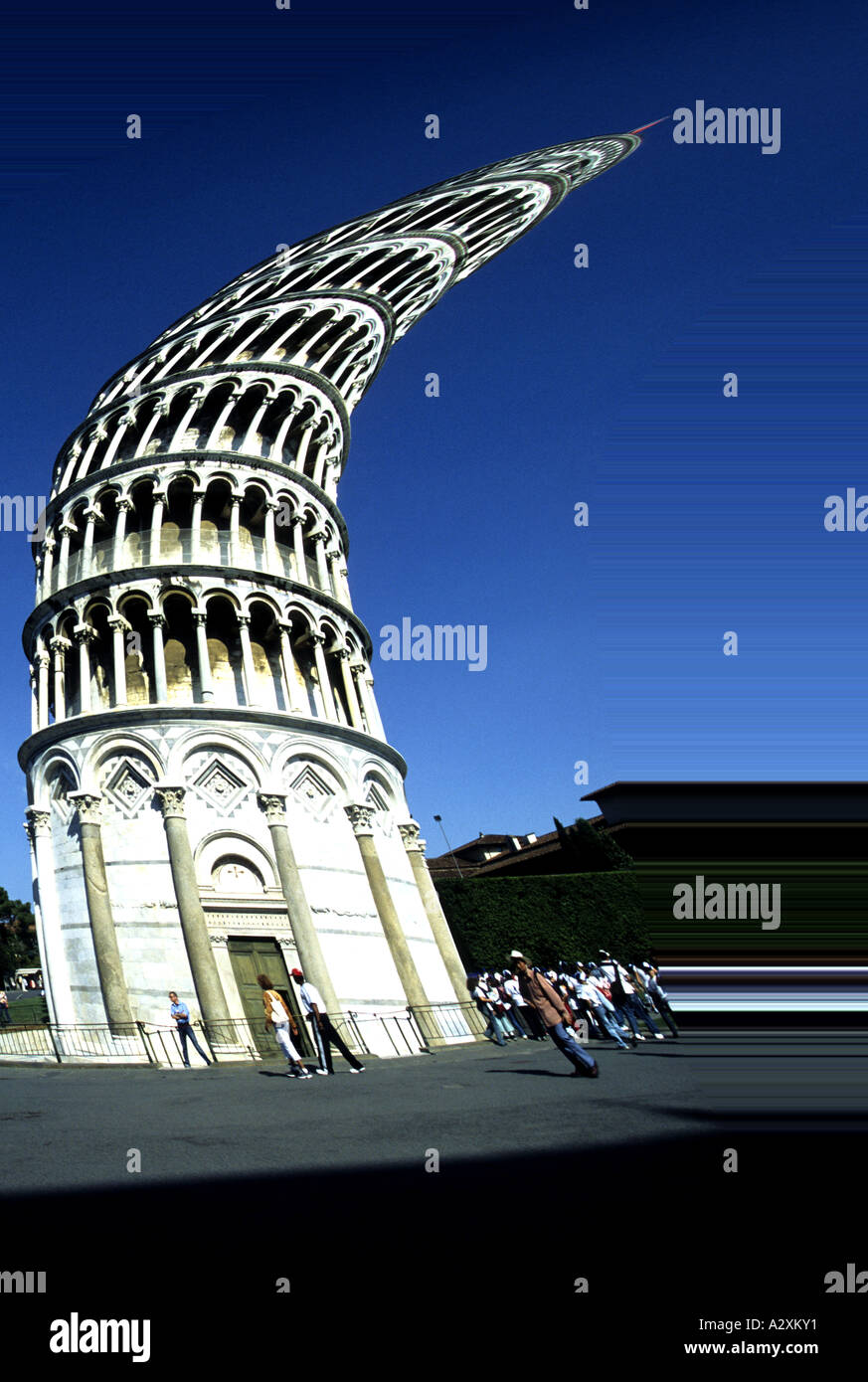 La tour penchée de Pise, Pise, Italie - version sphère Banque D'Images