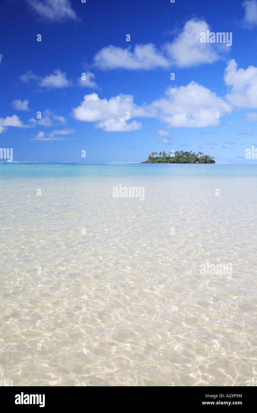 Taakoka Motu de Muri Beach Rarotonga iles Cook Banque D'Images