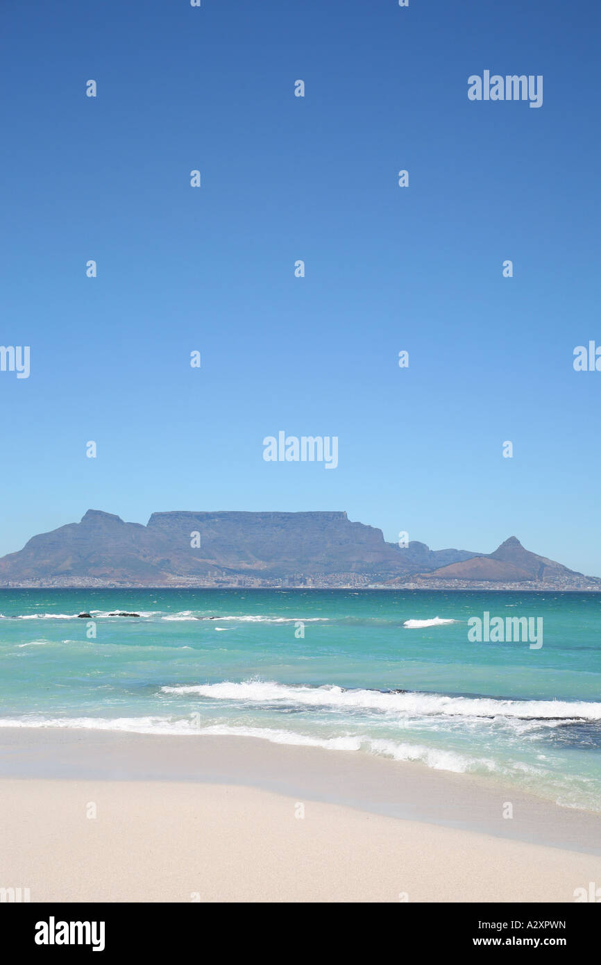 Table Mountain Bay Cape town afrique du sud Bloubergstrand Banque D'Images