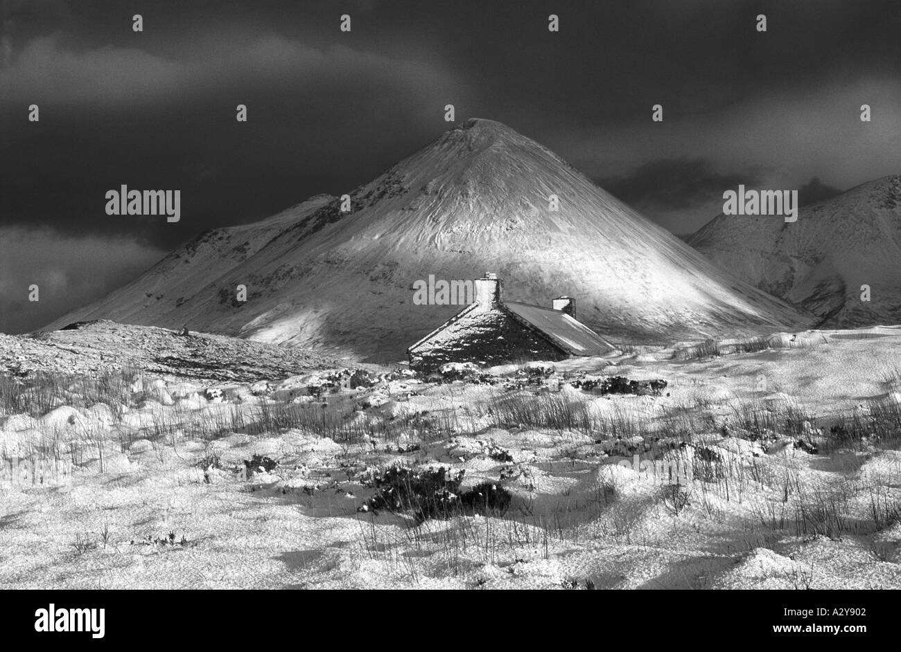 Soleil d'hiver sur l'île de Skye, Glamig Banque D'Images