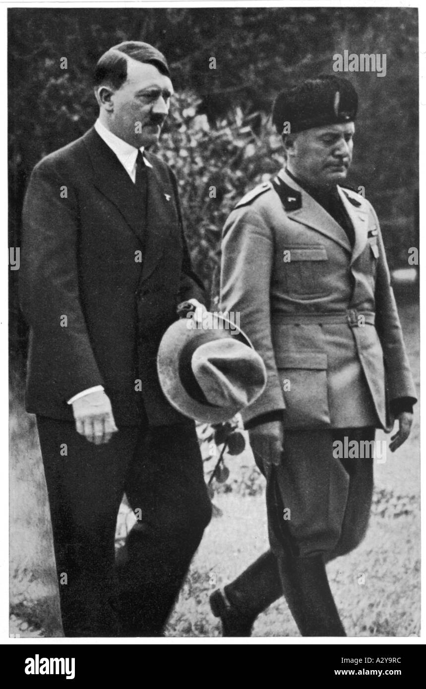Hitler Mussolini Banque D'Images