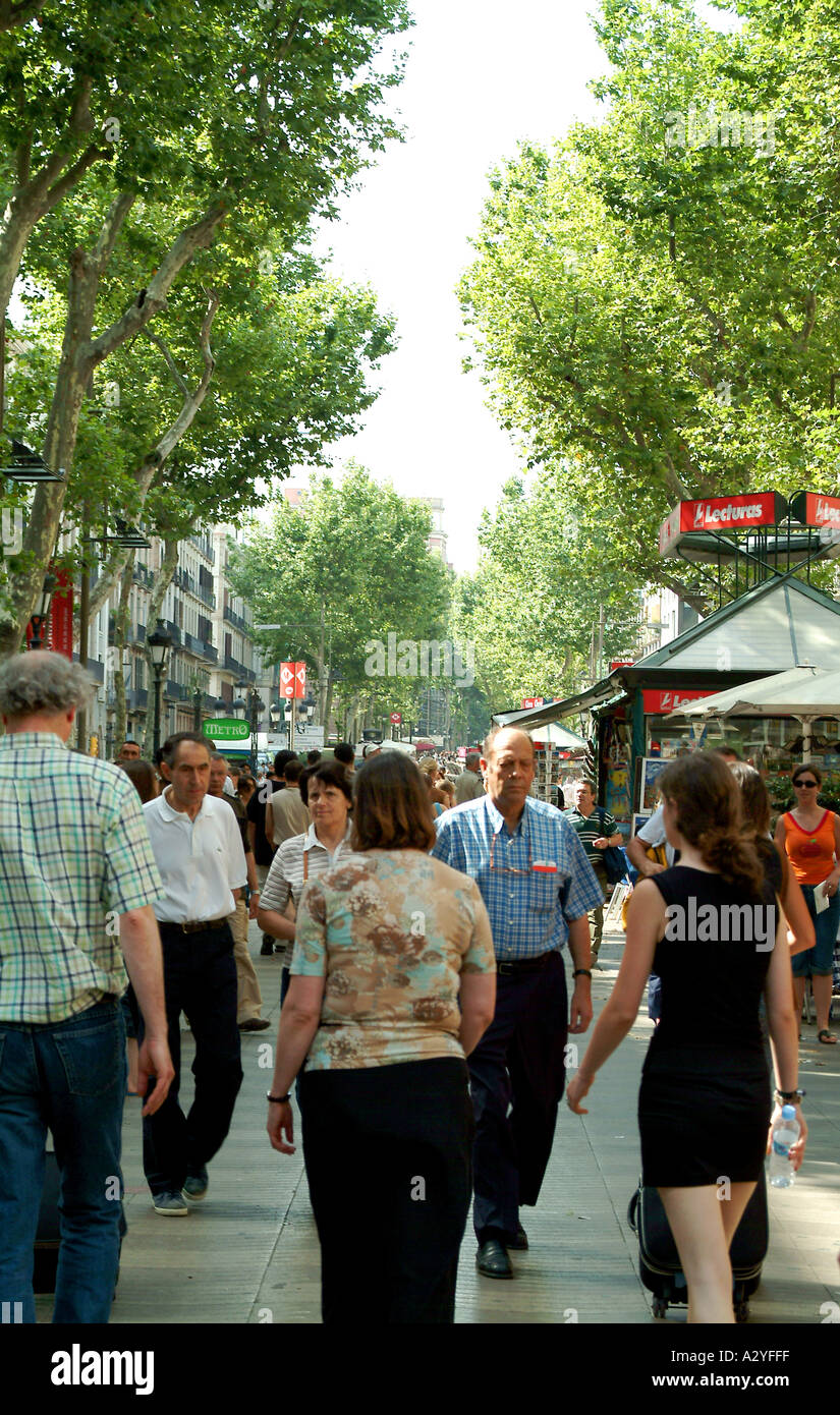 La Rambla Barcelona Banque D'Images