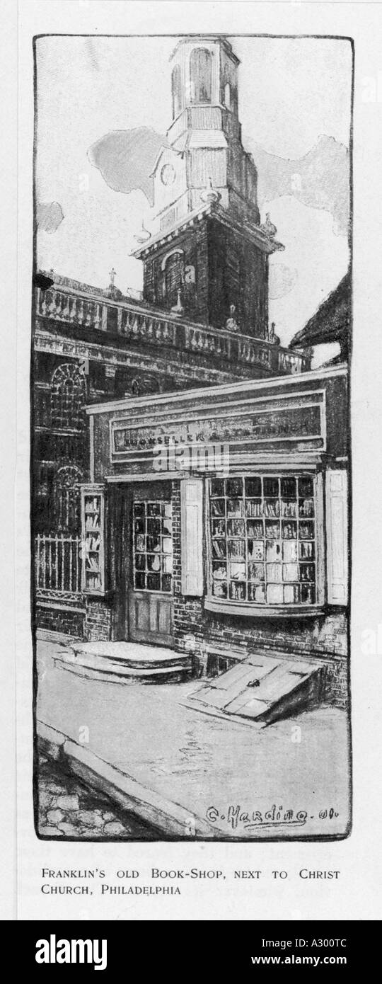 B Franklin Bookshop Banque D'Images