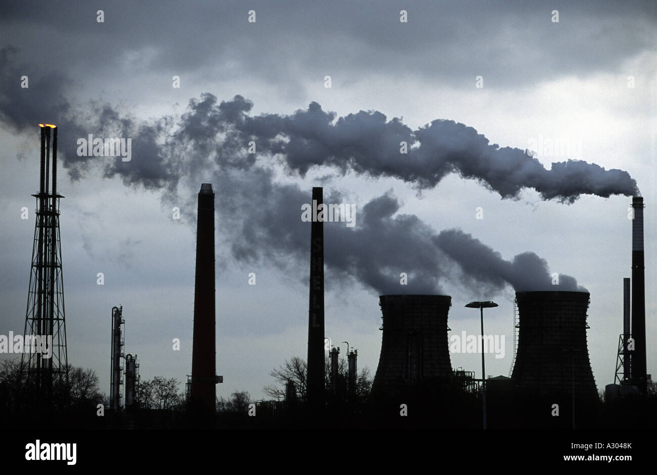 Raffinerie de pétrole, l'Allemagne. Banque D'Images