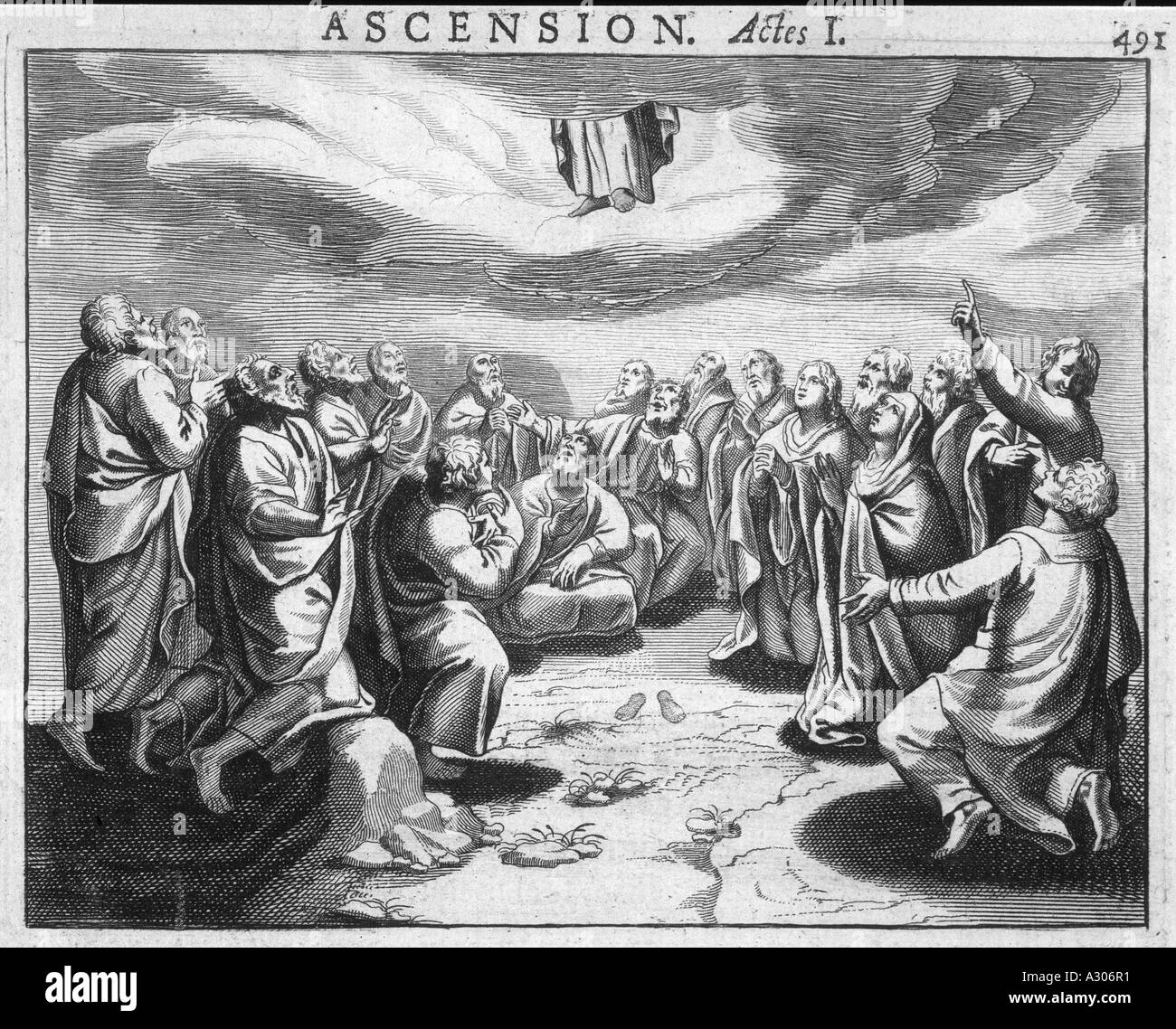 Jésus monte au ciel Banque D'Images