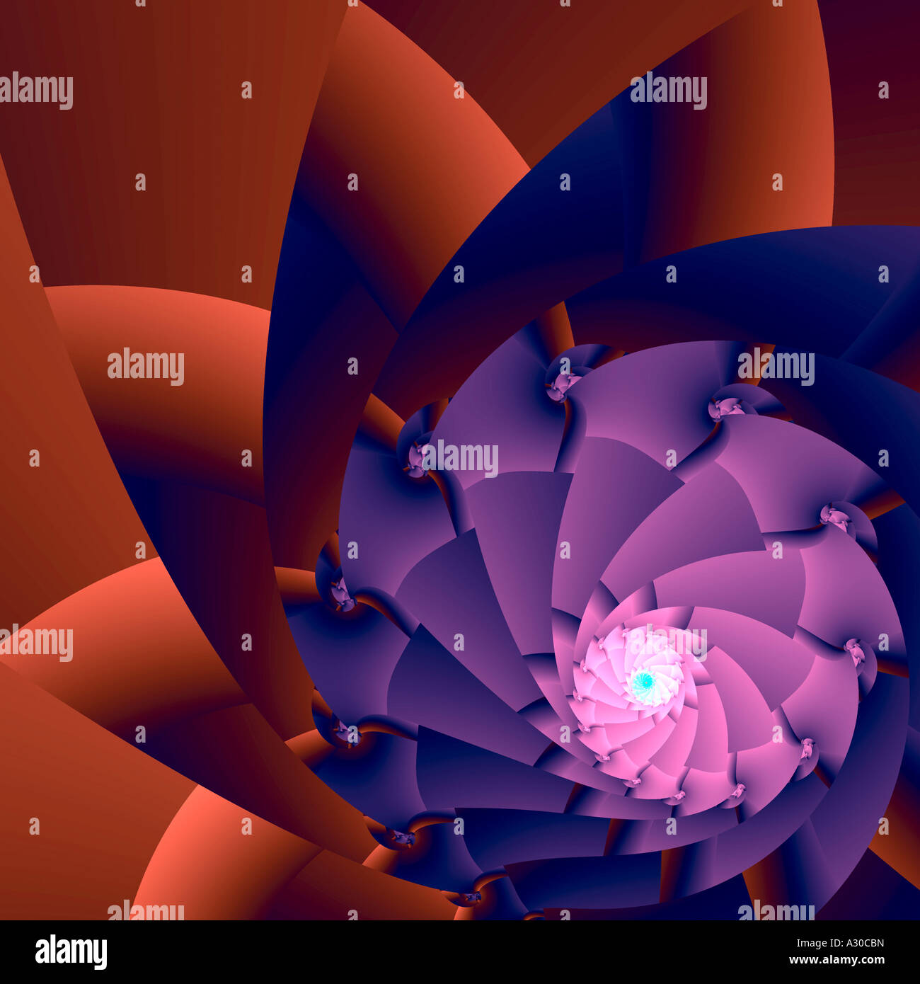 L'architecture de l'image fractale générée par ordinateur complexe botanique diaphragme excentrique illusion graphique répéter Banque D'Images