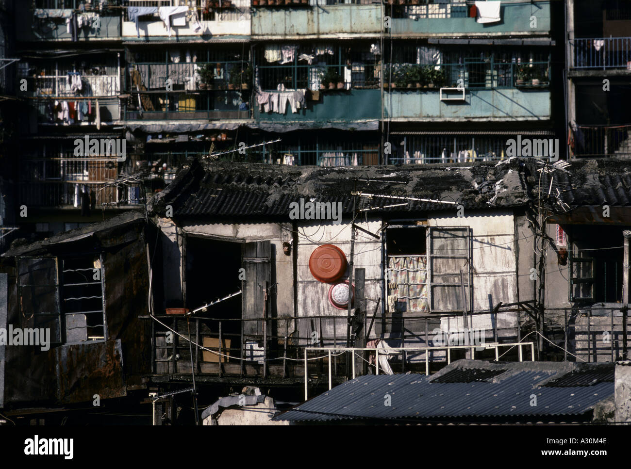 Les mauvaises conditions de logement hong kong Banque D'Images