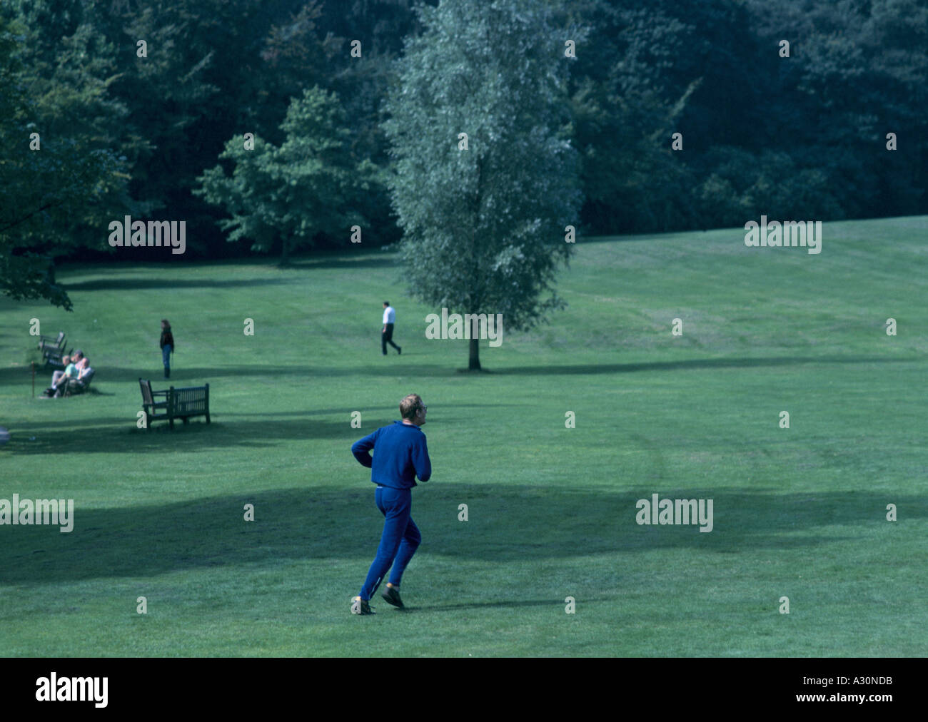 Le jogging sur Hampstead Heath Banque D'Images