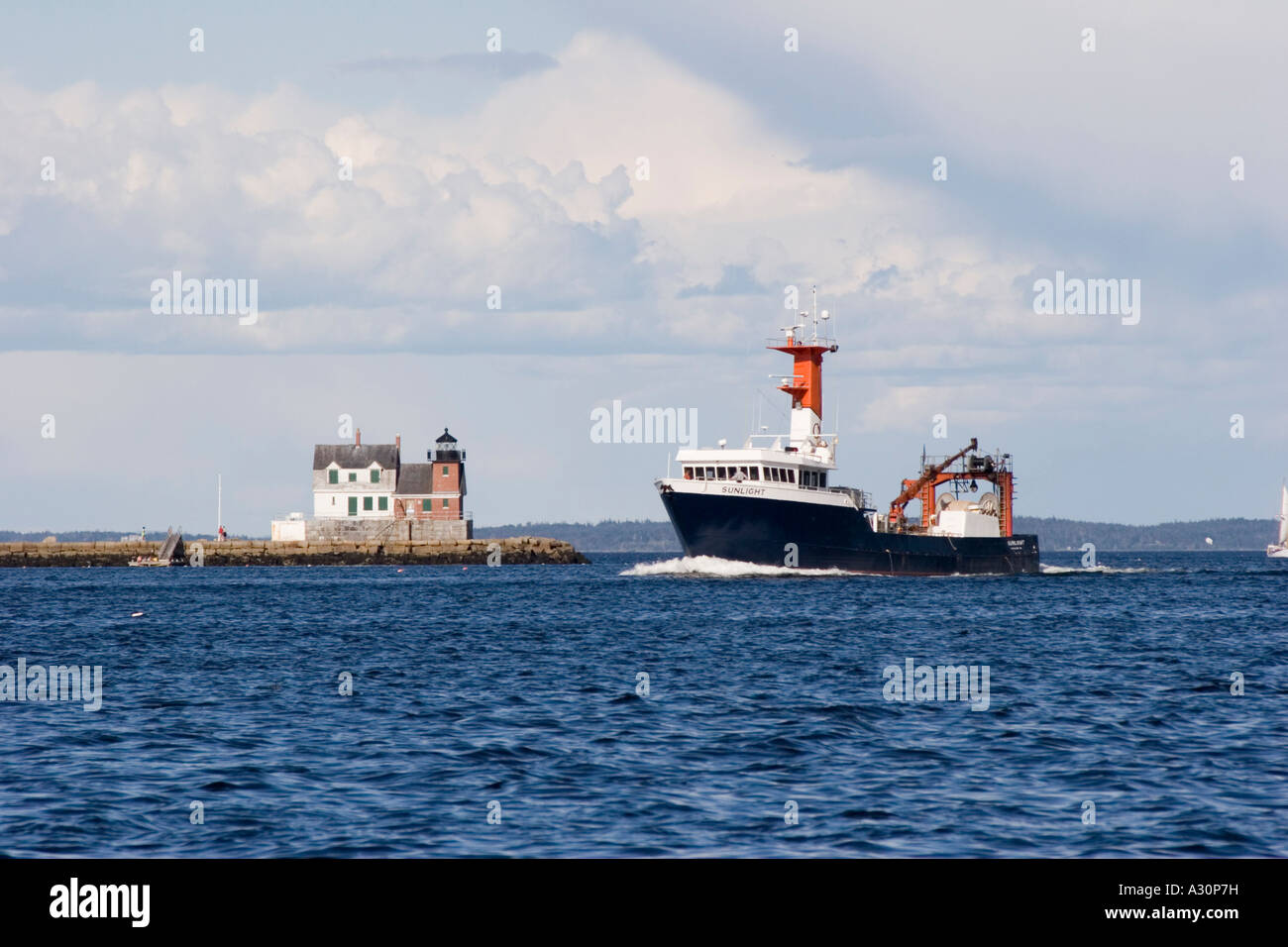 Bateau de Moteur DU SOLEIL Banque D'Images