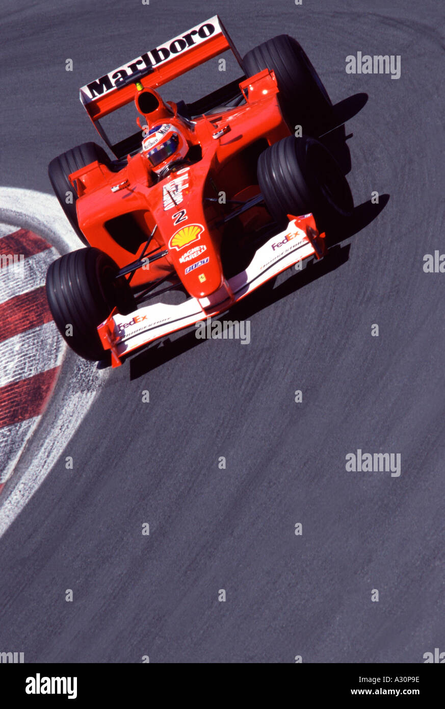 Rubens Barichello s Ferrari au Grand Prix du Canada fast motion Montréal Québec Banque D'Images