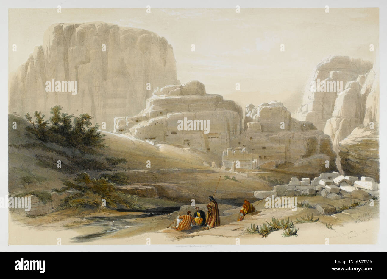 Jordanie Petra 1839 Banque D'Images