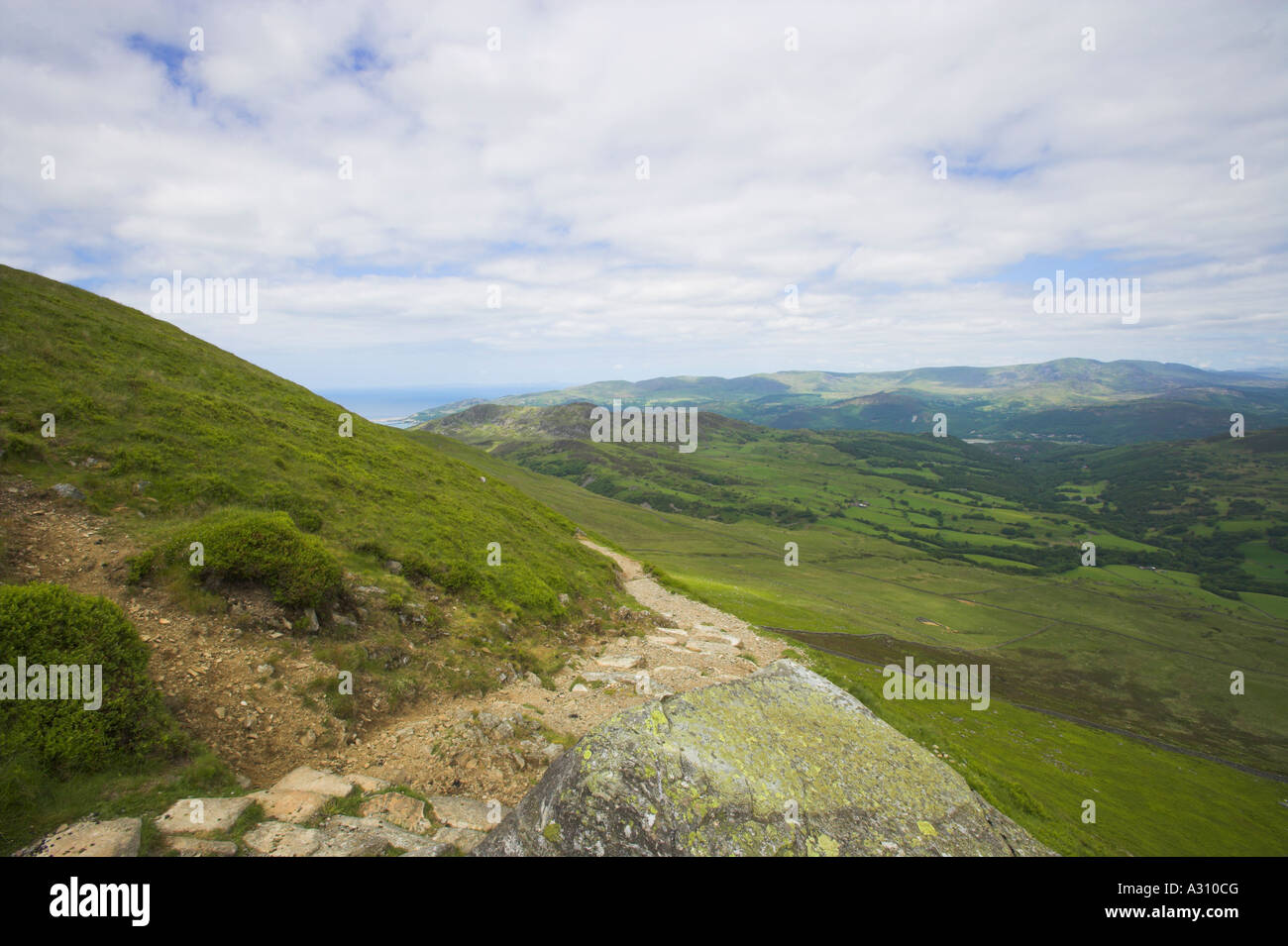 Cadair idris pony Trail North Wales Banque D'Images