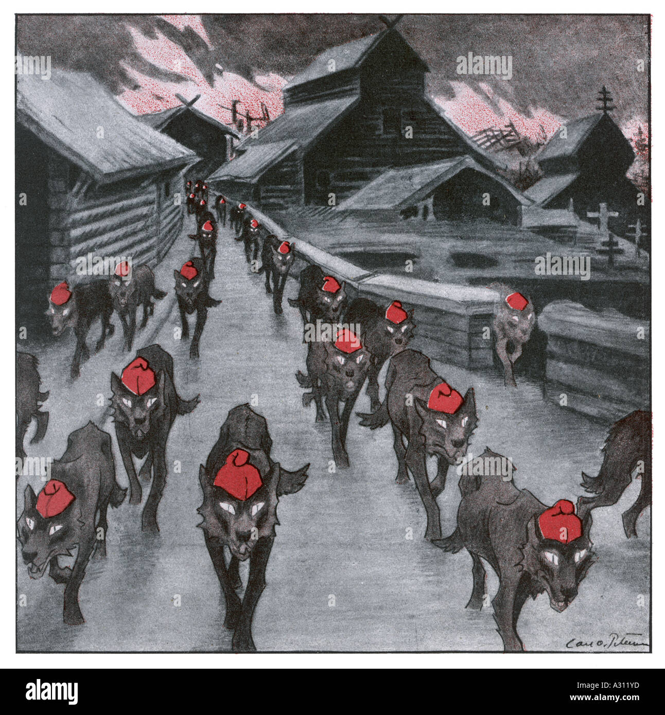 Wolf Pack communiste Banque D'Images