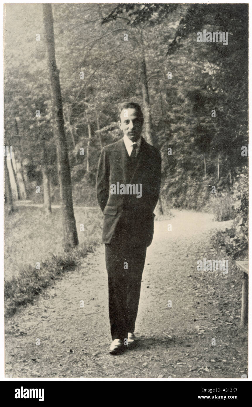 Rainer Maria Rilke à pied Banque D'Images