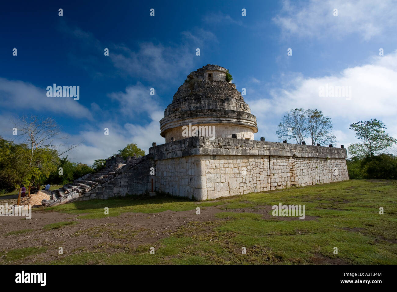 El Caracol l'Observatoire de la ville maya de Chichen Itza au Mexique Banque D'Images