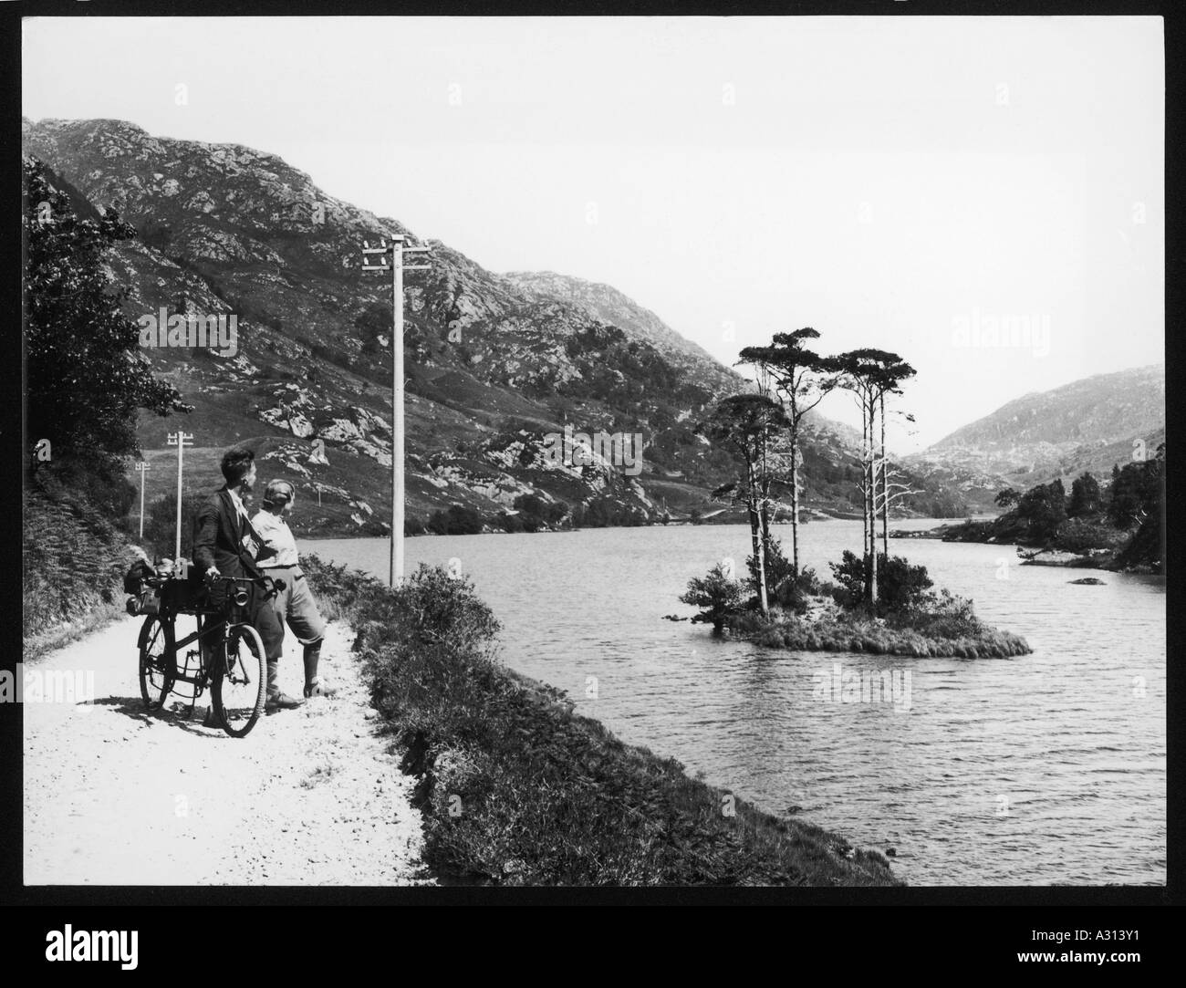 Randonnée à vélo en Ecosse Banque D'Images