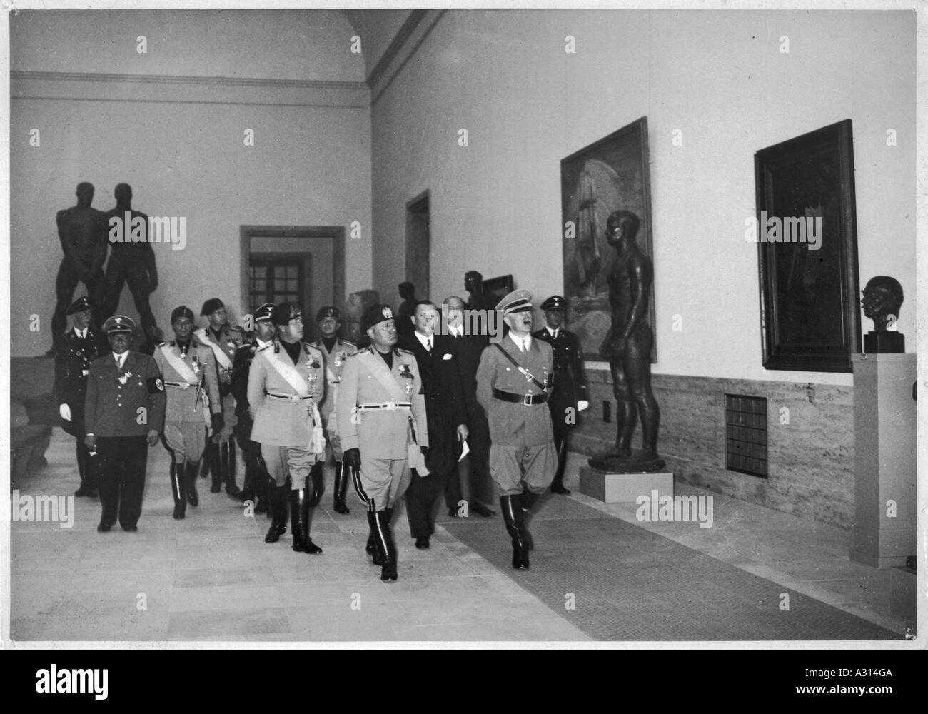 Hitler Mussolini Gallery Banque D'Images