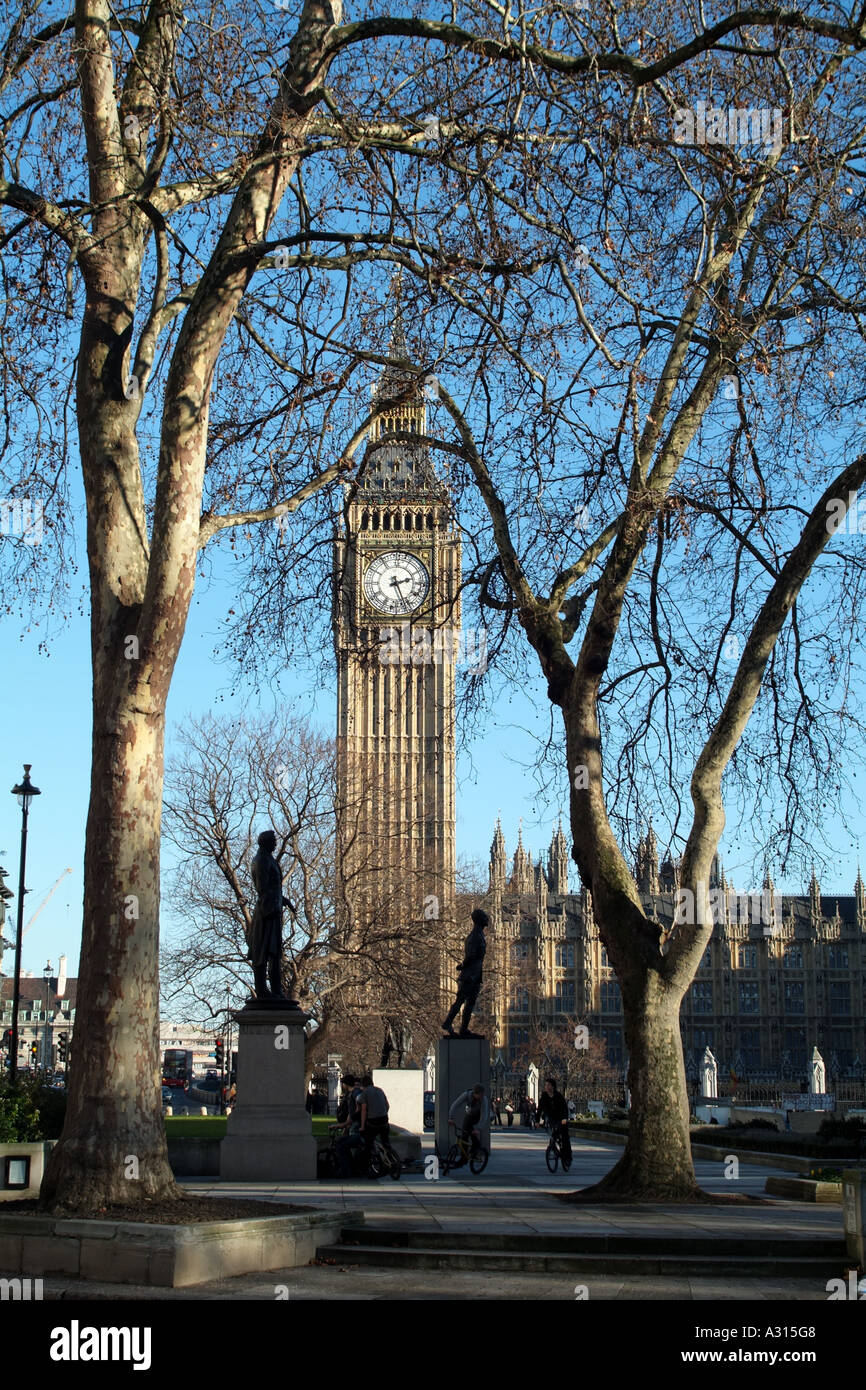 Big Ben clock tower St Stephens Chambres du Parlement Londres Angleterre Royaume-Uni UK Banque D'Images