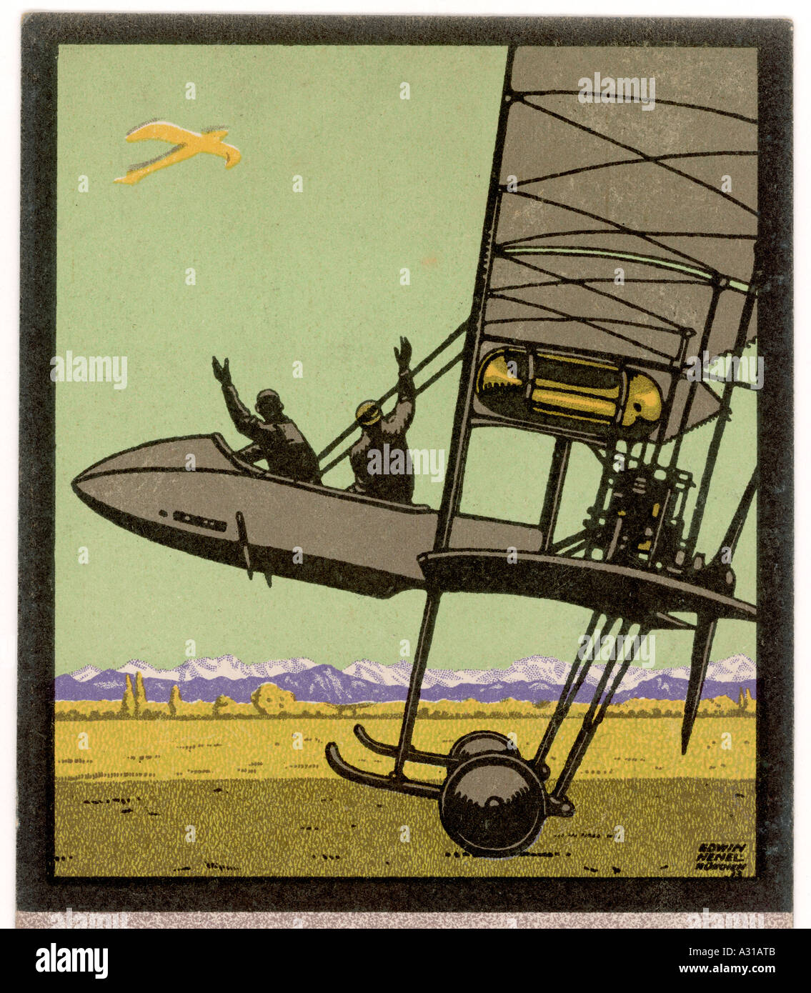 Avion allemand 1913 Banque D'Images