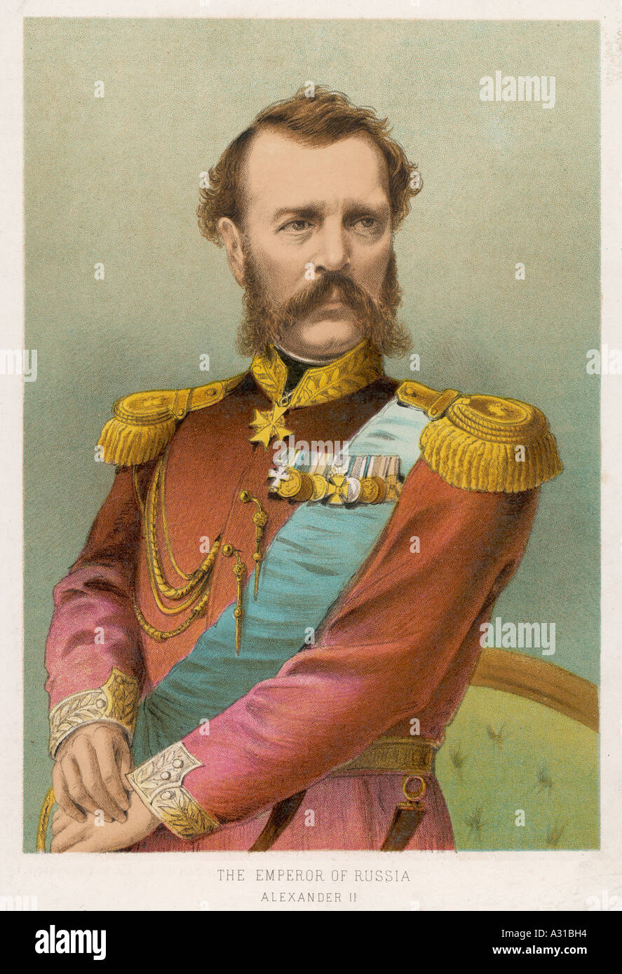 Le tsar Alexandre II Col Li Banque D'Images