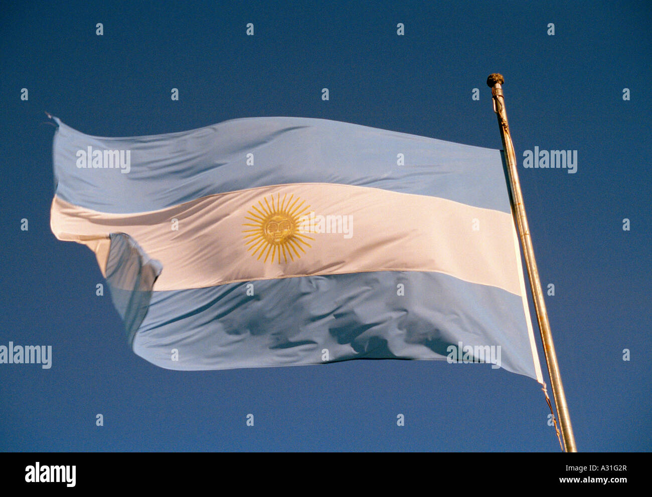 Drapeau de l'ARGENTINE, Buenos Aires, Argentine, Amérique du Sud Banque D'Images