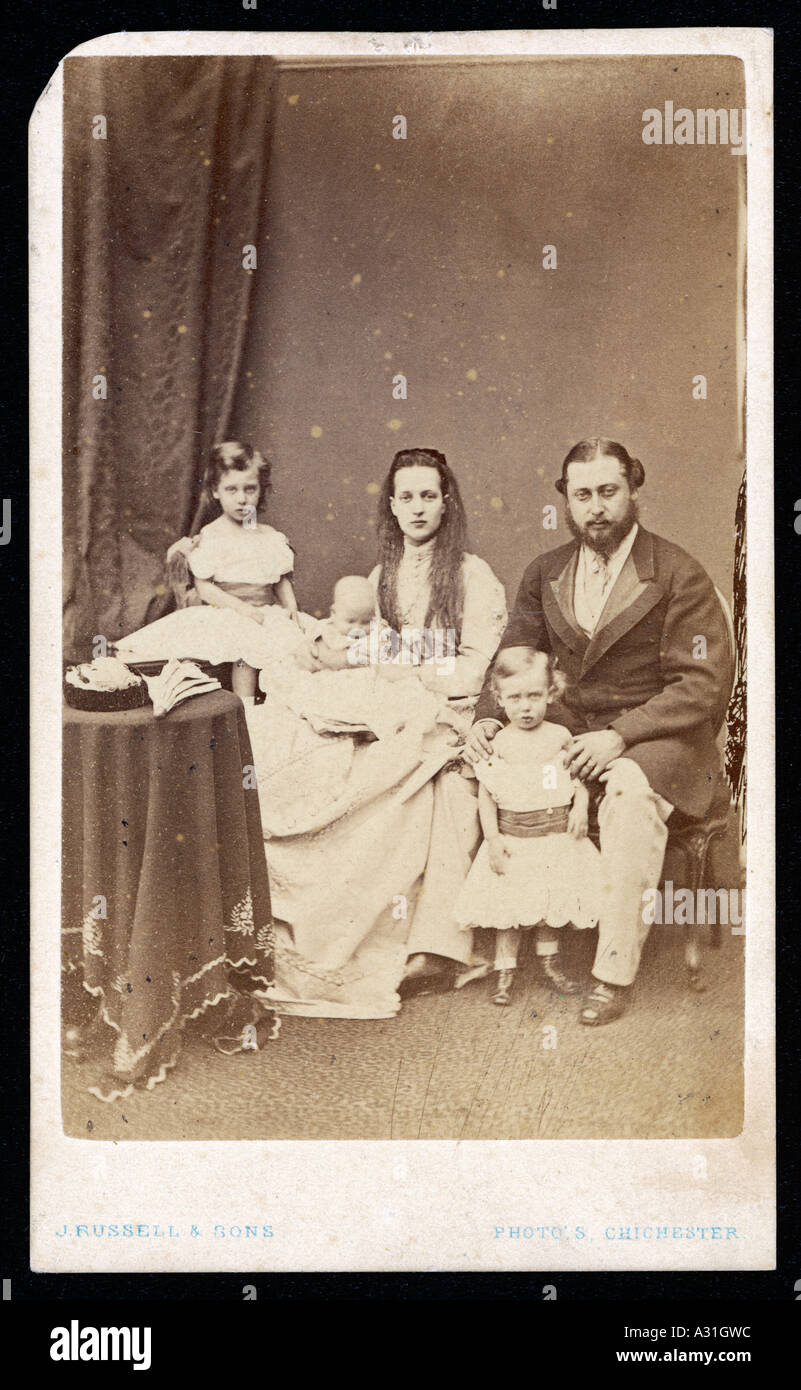 La famille Edouard Vii 1868 Banque D'Images