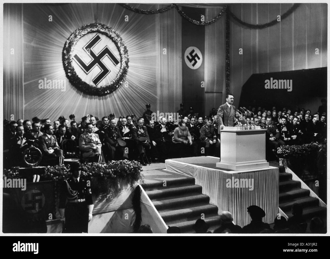 Discours d'Hitler Messehalle Banque D'Images