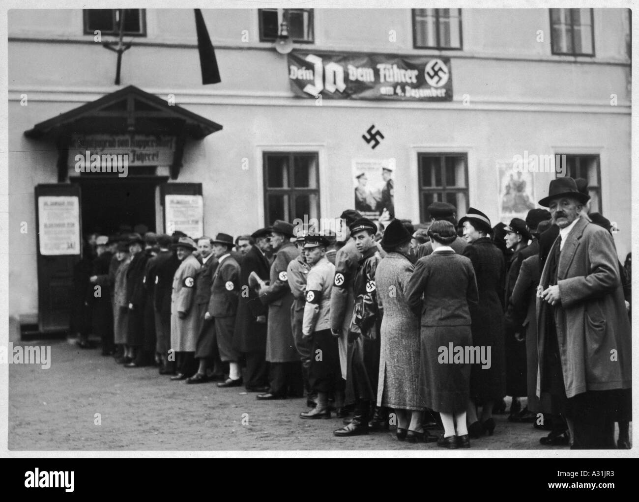 File d'électeurs Hitler Banque D'Images
