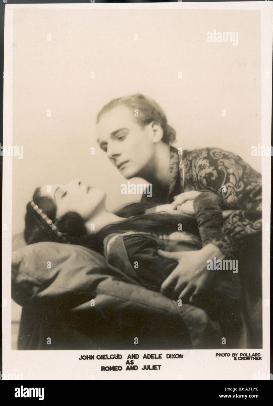 John Gielgud Romeo Banque D'Images