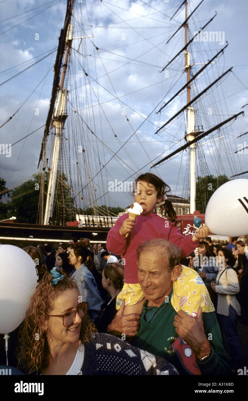 Festival d'été de 1995 de Londres Greenwich Cutty sark Banque D'Images