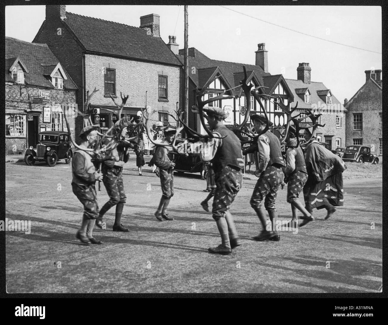 Danse de la corne Banque D'Images
