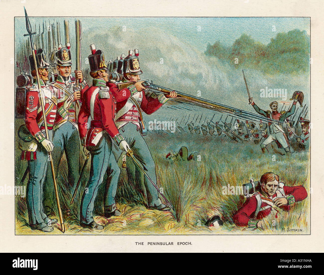L'infanterie britannique 1810 Banque D'Images