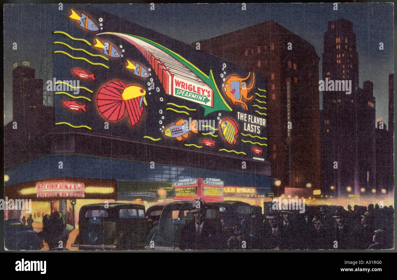 Annonce 1941 Neon Sign Banque D'Images