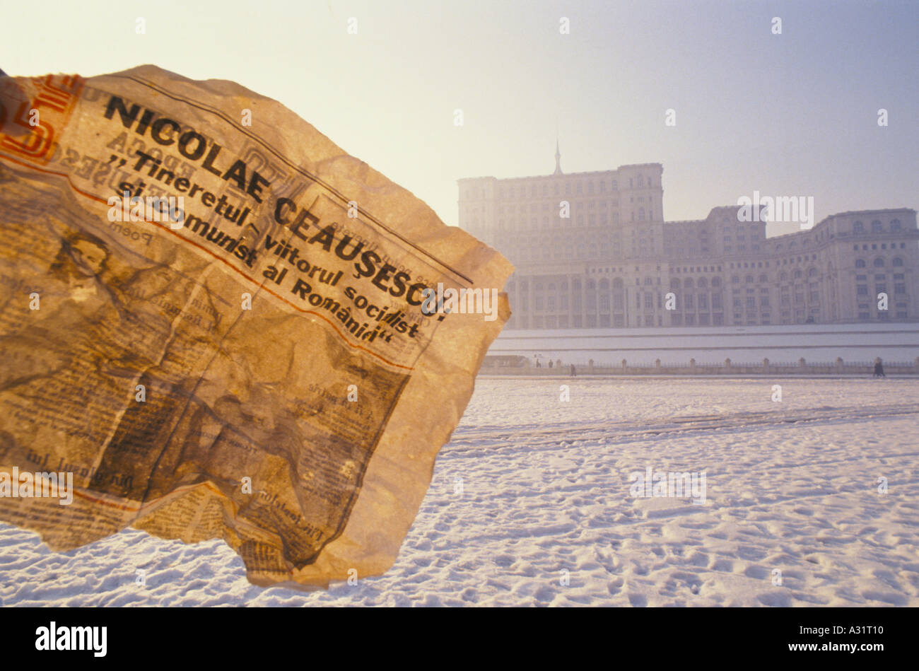 La Roumanie après la révolution, les peuples house, Bucarest, Roumanie Banque D'Images