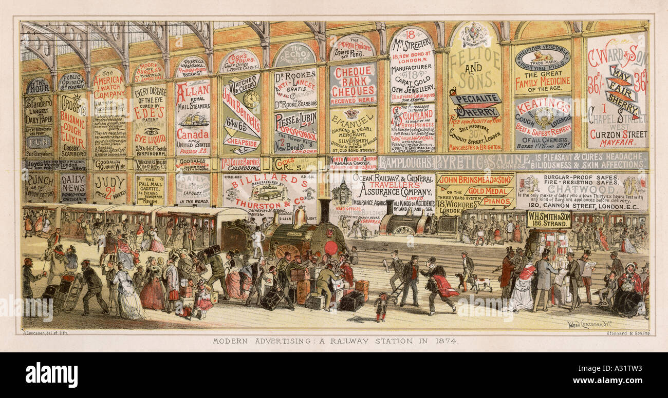 Annonce Railway Station Banque D'Images