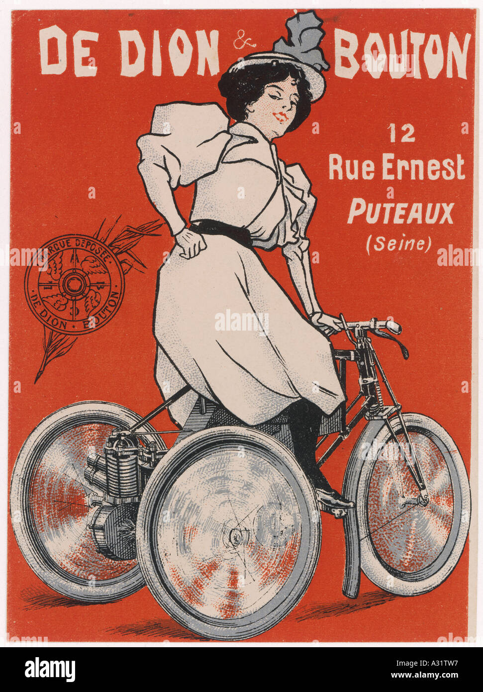 Annonce Tricycle De Dion Banque D'Images