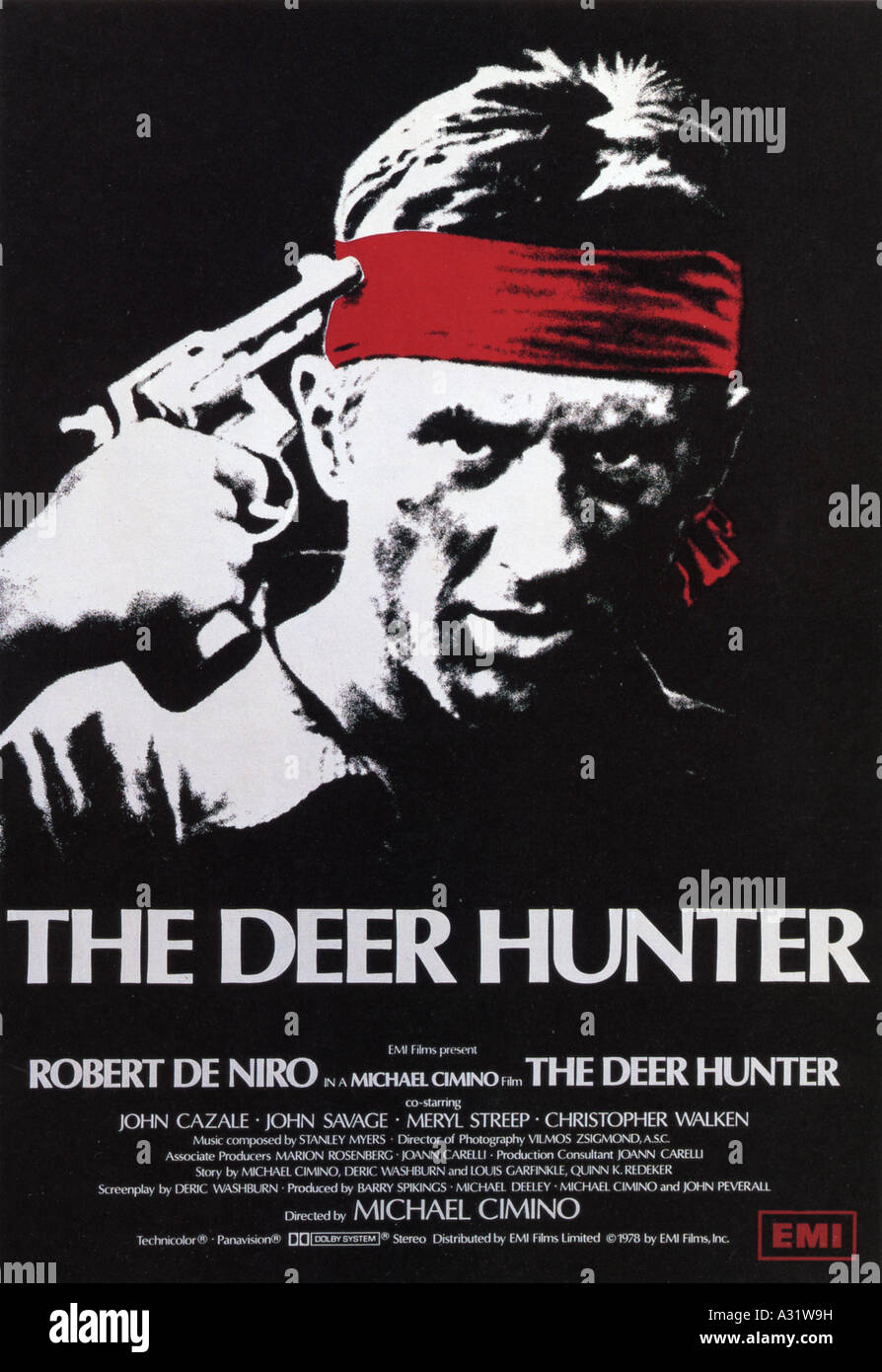 L'affiche de DEER HUNTER 1978 Universal/EMI film avec Robert De Niro Banque D'Images