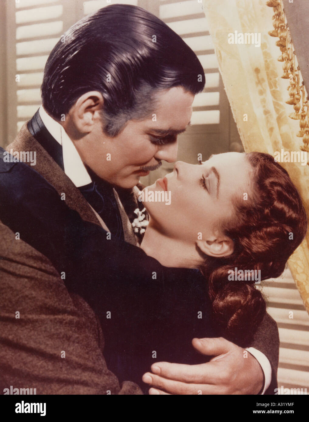Autant en emporte le vent Vivien Leigh et Clark Gable dans le film classique de la MGM 1939 Banque D'Images