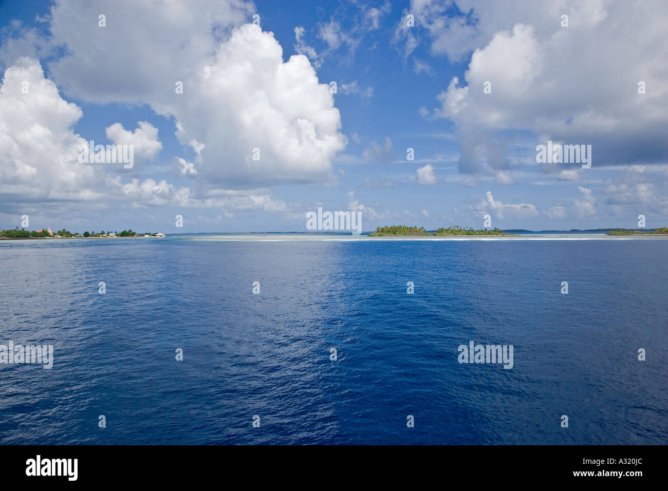 Tuamotu Polynésie Française de Takaroa Banque D'Images