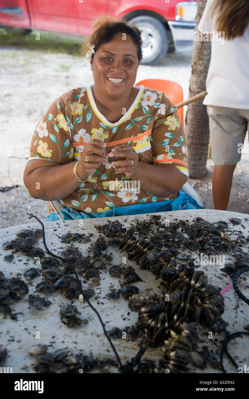 Black Pearl de Takaroa ferme Tuamotu Polynésie Française Editorial Utilisez uniquement Banque D'Images