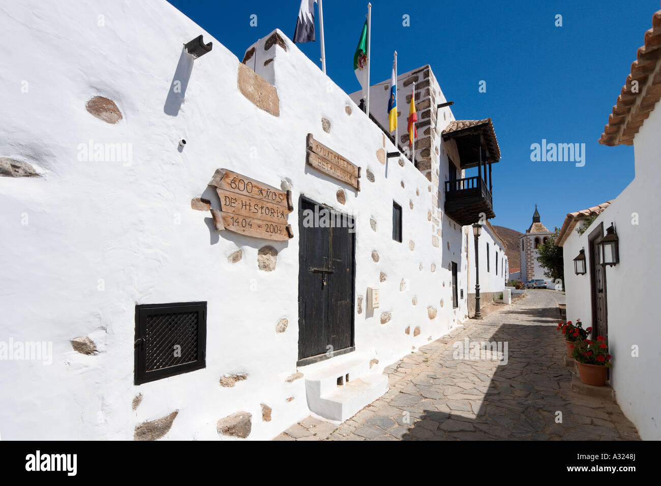 Hôtel de ville, l'ancienne île Betancuria (capitale), Fuerteventura, Îles Canaries, Espagne Banque D'Images