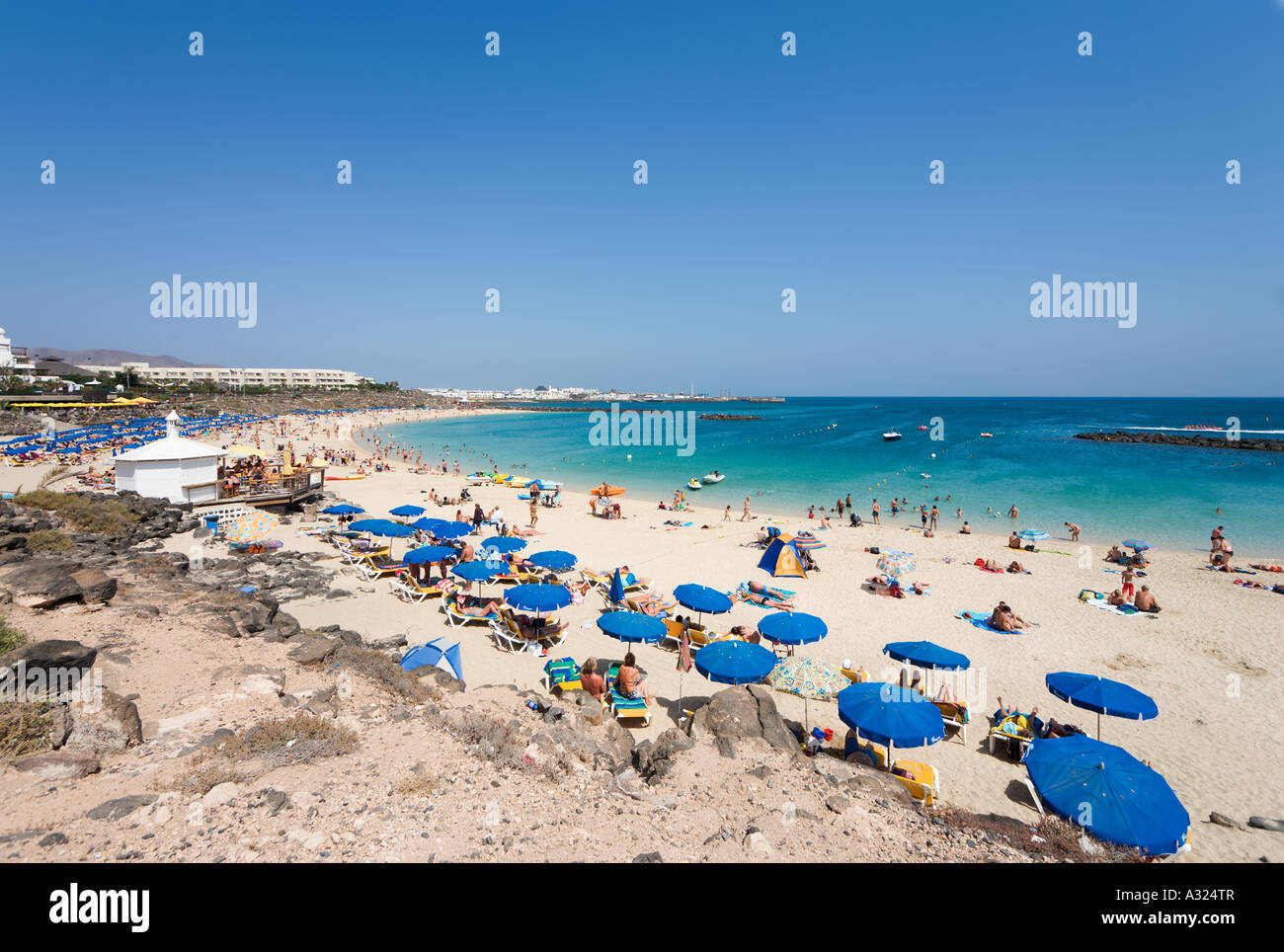 Main Beach, Playa Blanca, Lanzarote, îles Canaries, Espagne Banque D'Images