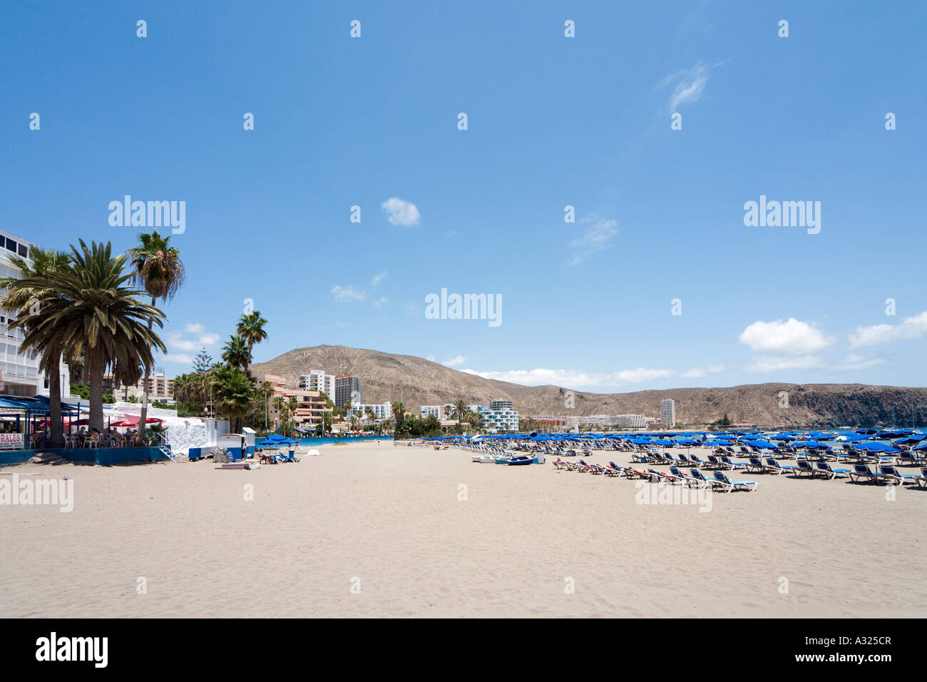 Main Beach, Los Cristianos, Tenerife, Canaries, Espagne Banque D'Images
